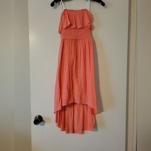 Coral Hi-Low Dress
